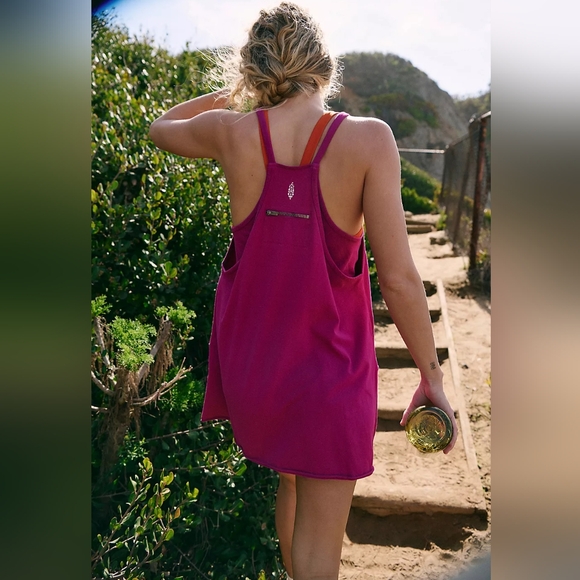 FP Movement Hot Shot Mini Dress Berry Blitz Mulberry Pink Purple M Free People